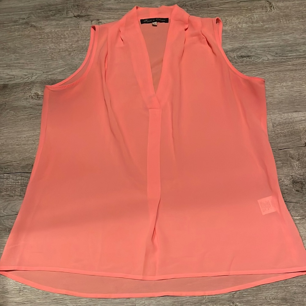 Rose & Olive Sleeveless shell blouse - light orange/ melon color